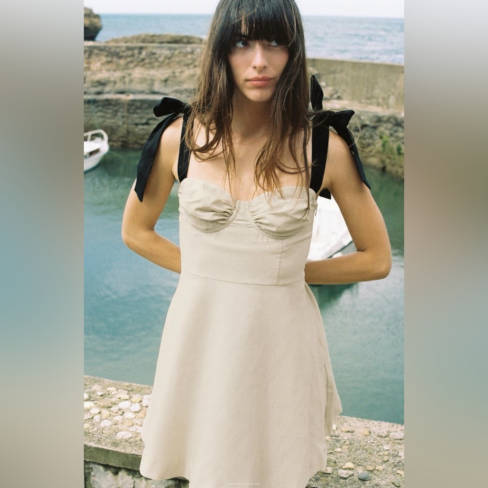 Zara ruffled mini dress